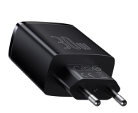 Baseus Ładowarka sieciowa USB-C, 2x USB-A 30W PD QC3.0 black - 1193690 - zdjęcie 2